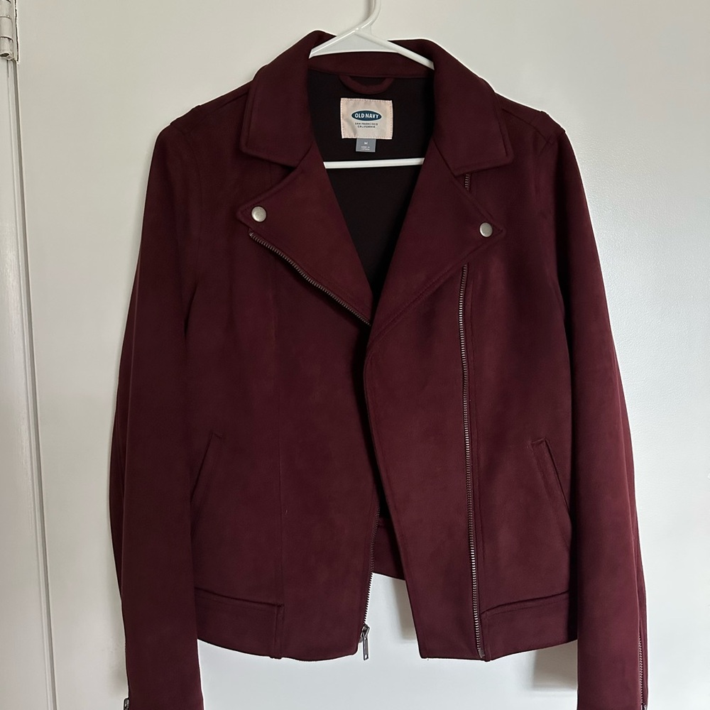 Old Navy Women's Faux Suede Biker Jacket